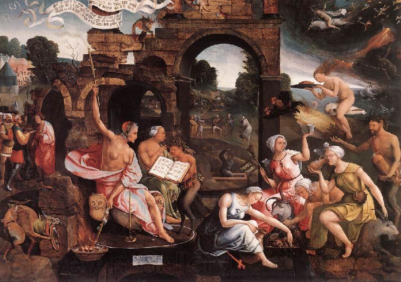 CORNELISZ VAN OOSTSANEN, Jacob Saul and the Witch of Endor dfg Spain oil painting art